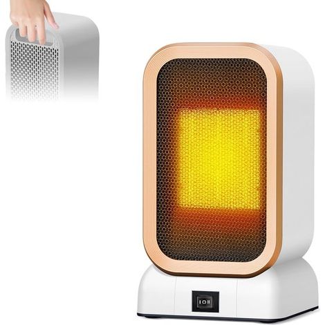 Mini-Heizlüfter – Zusatzheizung, 1000 W, PTC, energiesparend, 2 Heizstufen, kleine Zusatzheizung (1/5)