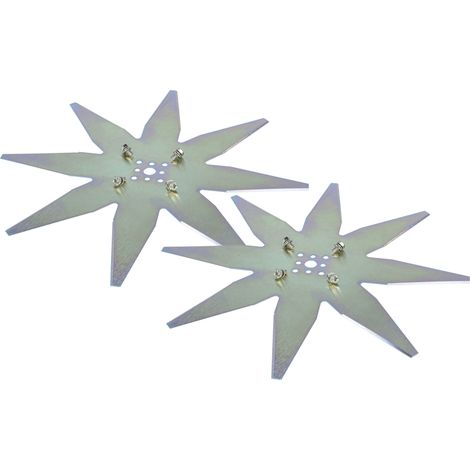 vhbw 2x Lama di ricambio (8 stell) compatibile con Ambrogio Twenty 4,0, 25, L35 tagliaerba - grigio, in acciaio (1/4)
