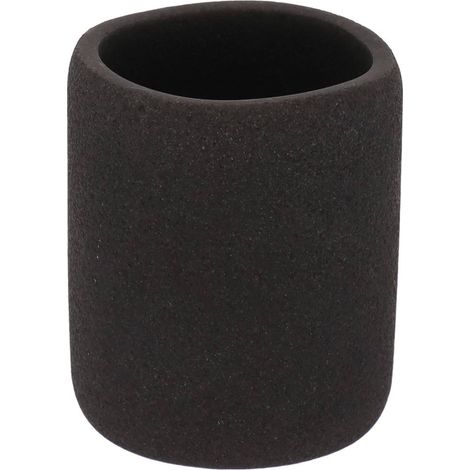 Gobelet rond aspect brut polyresine 350 ml - gris anthracite - Tendance
