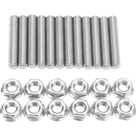 Kit 12 goujons de culasse en acier inoxydable, remplacement collecteur d'échappement pour Chevy V8 LSX LS1 LS2 LS3 LS6 LS7 (1/5)