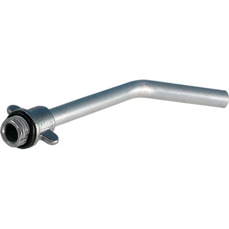 Tube de buse alu male M15x1,5mm, Ø 10mm, L: 250mm coudé (1/2)