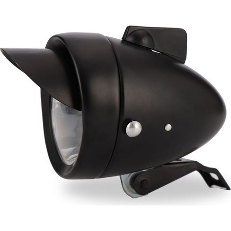 Lampe avant vélo vintage LED super lumineuse avec visière, éclairage vélo rétro puissant (1/5)
