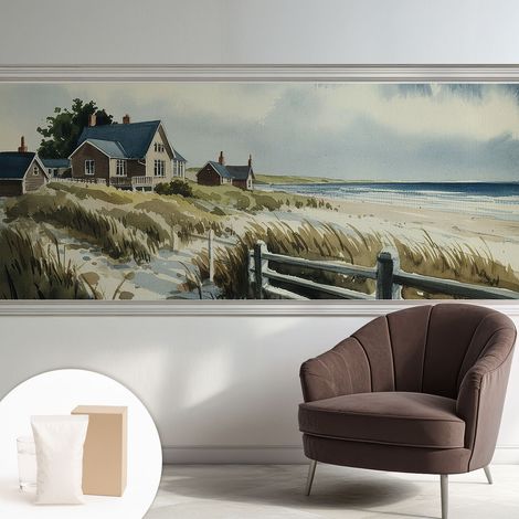 Carta Da Parati Non Tessuto - Decorazione Da Muro - Traspirante - Con Motivo - Per Camera Da Letto Cucina Dune sulla spiaggia 250x104 cm (1/5)