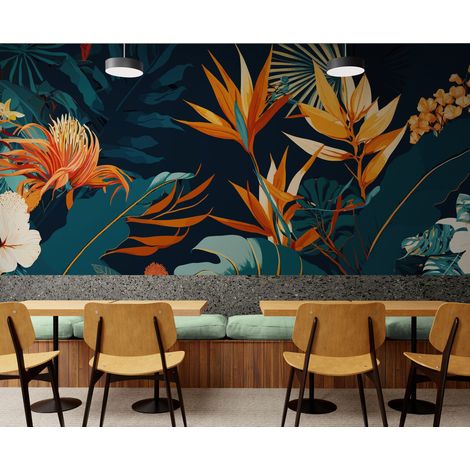 Papier Peint Tropical - Nuit Exotique - 150 x 250 cm (1/2)