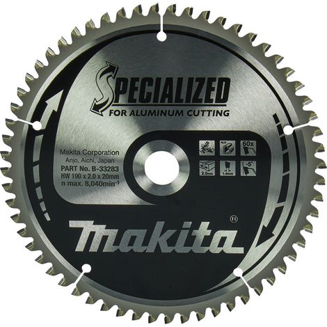 Lame de scie circulaire MAKITA B-33283 190x2,0/1,4x20 60Z