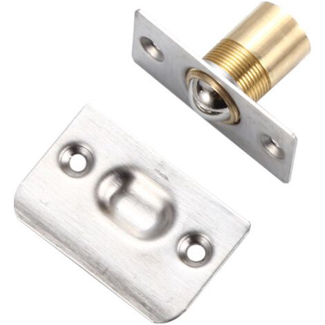 Pair Lot de 2 loquets de porte en acier inoxydable avec gâche - Taille réglable