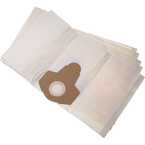vhbw 5x Staubsaugerbeutel kompatibel mit Parkside PNTS 1300 C3 Staubsauger - Papier, 20 l Füllvolumen, 31cm x 18,5cm Weiss