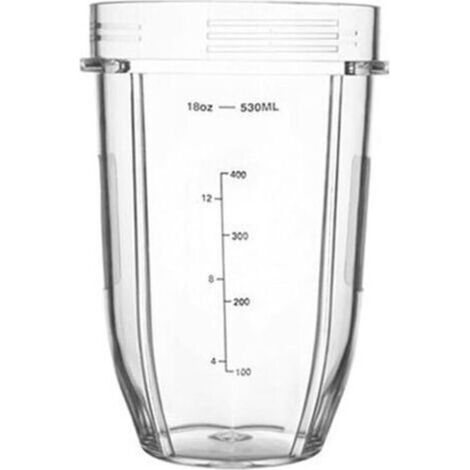 Gobelet Mélangeur Compatible Avec Ninja, Gobelet For Extracteur De Jus Grande Capacité 530 Ml, Ensemble De Pièces De Rechange For Mélangeurs(18oz) (1/4)