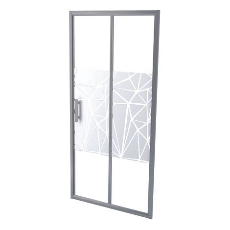 ONDEE ZEN - Porte de douche EKLA - Pliante - Finition Sérigraphié - 90x185cm