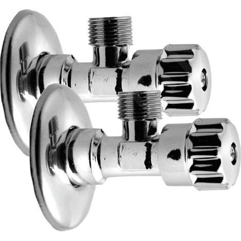 Robinet d'angle MULTITURN 1/2"x3/8", la paire, chromé (1/3)