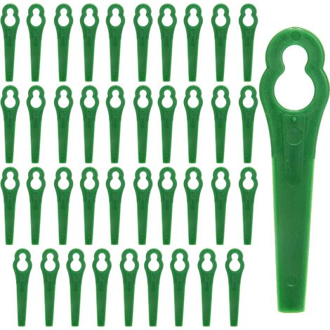50Pcs Lames en Plastique de Rechange, Lame Coupe Bordure Tondeuse à Gazon en Plastique Lames pour Jardin et Pelouse Coupe Bordures rouge (1/4)