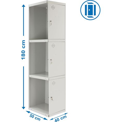 Simonrack Cassaforte metallica grigia 180 cm 3 porte sicure