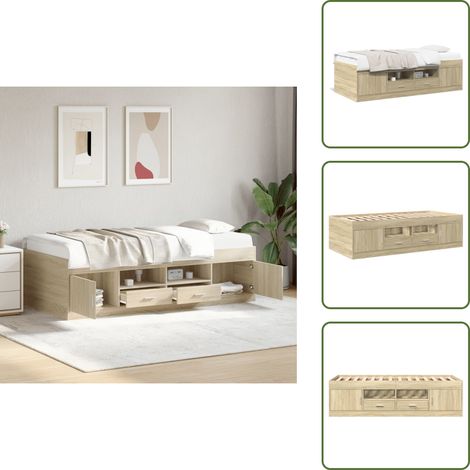 Divano letto con cassetti - vidaXL Divano Letto con Cassetti senza Materasso 75x190 cm - Letto con doghe
