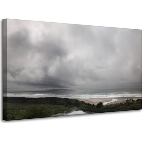 Leinwanddruck „Natur – Mündung ins Meer“, 100 x 60 cm