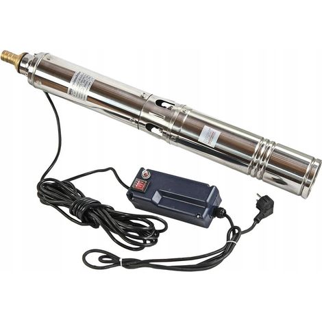 Pompe immergée pour forage - 750W - 55 m - Inox - 6 m3-h - câble 6m