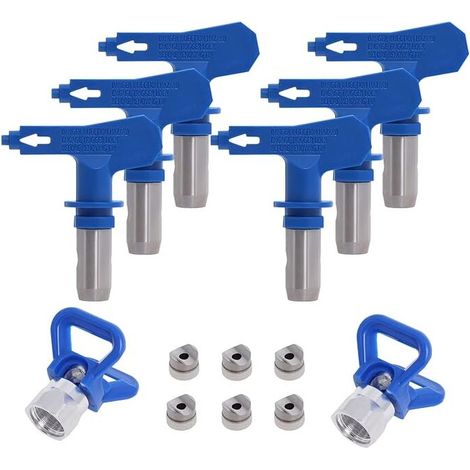 Buse Airless pulvérisation Réversible, 2X Buse siège Garde, Accessoires Buse Airless pour Pistolet à Peinture Haute Pression (Tapez 211, 315, 417, 517, 515, 523) (1/5)