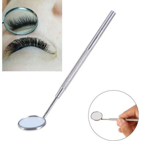 Miroir Dentaire - Acier Inoxydable - Pour Extension De Cils - 13 cm - Diamètre 2,2 cm - 1 Pièce (1/4)