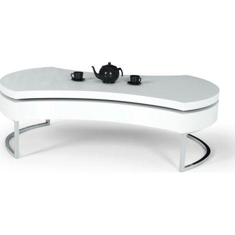Mesa de centro Houston 167 , 38x80x115cm, Diámetro: 0, MDF, Ovalada