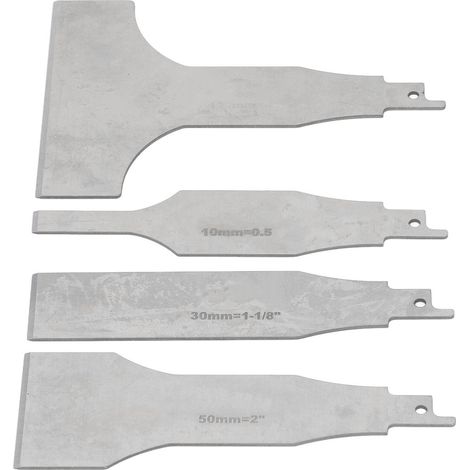 4 lames de scie alternative multifonctionnelles en acier inoxydable pour le nettoyage des carreaux et des sols en béton
