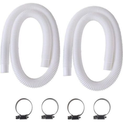 Tuyau de Piscine, 2Pcs 32mm Tuyau pour Piscine Hors Sol, 150cm/59in Tuyau pour Pompe de Piscine pour Intex 330 GPH, 530 GPH et 1000 GPH