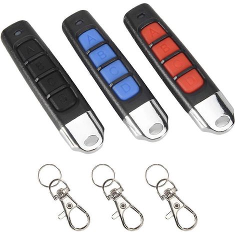 Duplicateur de télécommande pour ouvre-porte de garage à 4 boutons (3 pièces, 433 MHz) (1/5)