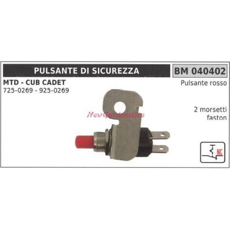 Bouton d'interrupteur de sécurité -cub cadet 725-0269 - 925-0269 040402