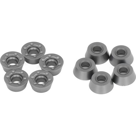 Outil de coupe indexable en carbure revêtu, 10 pièces, pour fraisage du bois sur tour CNC RDMT1204-MOE