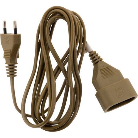 Rallonge Electrique - HO3VVH2F 2x0 75mm2 6A - Usage Domestique - 3m (1/2)
