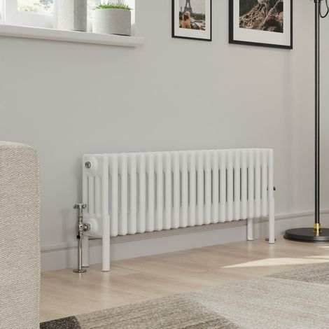 Warmehaus Traditional 4 Column White Radiator Cast Iron Style Radiators 300 x 1010mm