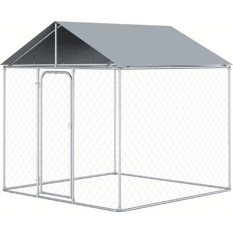 Box per cani gabbia cuccia cane da esterno giardino in metallo zincato mt 2x2x2 105ve (1/2)