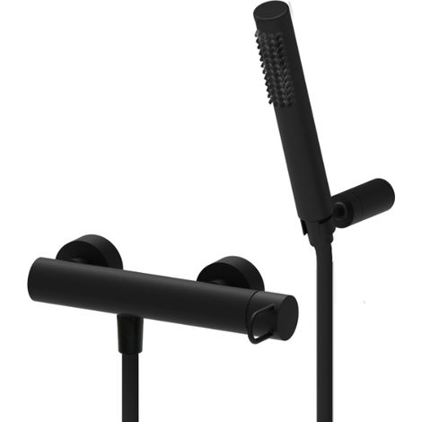 Paffoni JK168DNO Serie externe Brausebatterie mit Handbrause  Messing - Mattschwarz