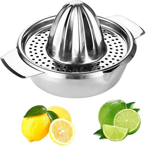 Spremiagrumi in acciaio inox, spremiagrumi manuale per limoni e lime, utensile da cucina (1/5)