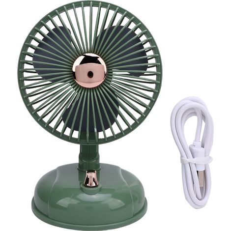 Desktop Oscillating Fan Quiet Rechargeable Retro Fan for Home Dorms Camping Trips (1/5)