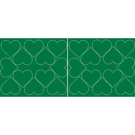 Pegatinas de corazones para el Día de San Valentín, 7 cm, 24 unidades, verde mate.