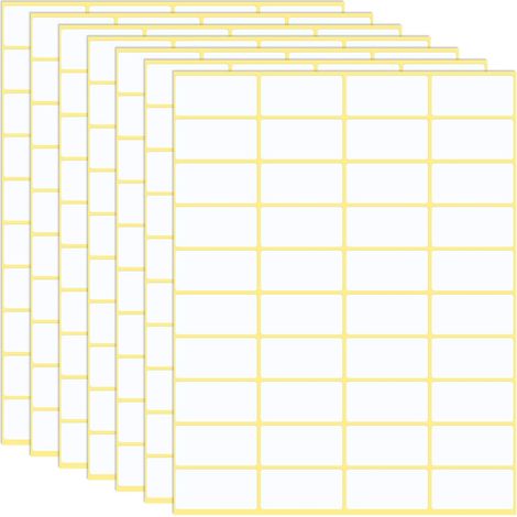 Paquet de 600 étiquettes autocollantes, 23.8 x 19 mm, étiquettes adhésives universelles, étiquettes d'adresse, étiquettes de ménage, étiquettes de congélateur pour bureau, cuisine et confiture (1/5)