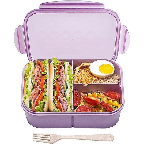 Boîte à lunch adulte et enfant étanche sans BPA ni colorants chimiques, bento compartimenté réutilisable, lunch box (1/5)