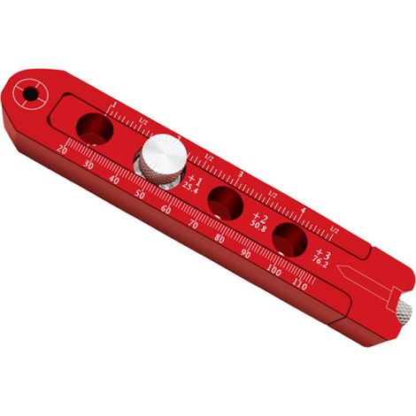Compas de Menuiserie en Alliage D'aluminium Rouge, Traçage Circulaire Outil de Dessin Précis, Usage Maison ou Atelier Professionnel, Lignes Nettes et Prise en Main Simple (1/5)