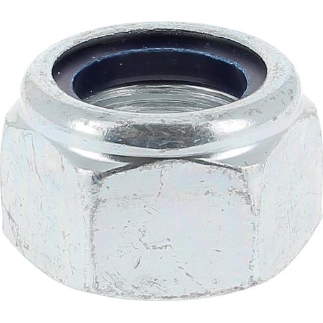 Écrou Nylstop M45 Acier 6 Zingué Blanc DIN 985