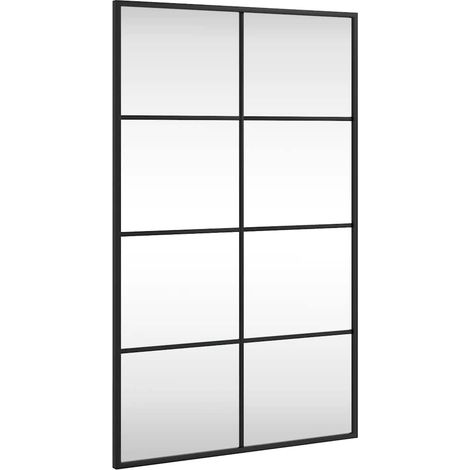Miroir mural noir 50x80 cm rectangulaire fer