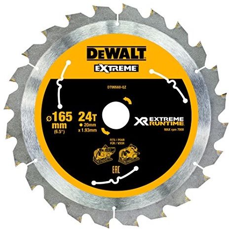 DeWALT - Lame de scie circulaire à bois 165x20 mm, 24 dents DT99560 (1/5)