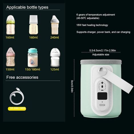 Chauffe-lait portable - - Anti-fuite - Rechargeable USB - Chauffage rapide (1/4)