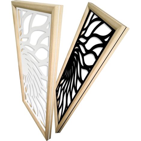 HOT SUN - Modules décoratifs en bois et PVC - Couleur : blanc - Dimension : 47x94 cm