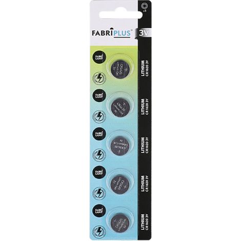 Pila boton cr1620 3v fabriplus litio20x5x0,4 cm