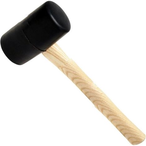 Marteau Maillet En Caoutchouc 500g Avec Manche En Bois Pour Débosseleur