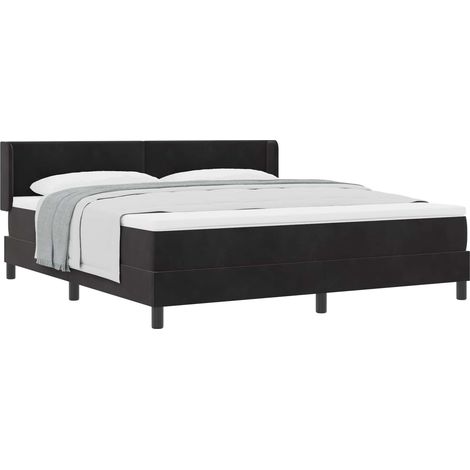 Maison Exclusive - Boxspringbett mit Kopfteil Schwarz 200 x 180 c