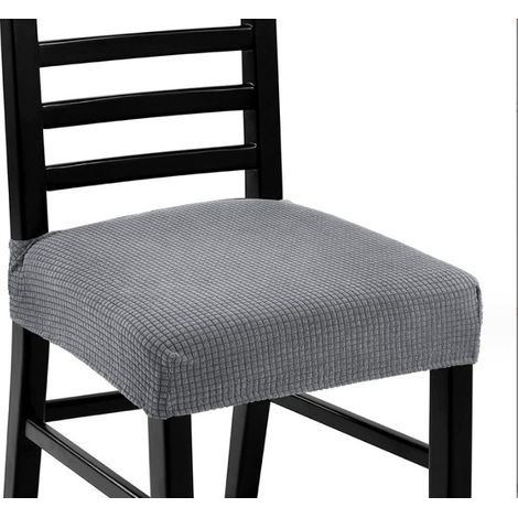 1 housse de chaise grise, housse de chaise de salle à manger, taille universelle - Spa (1/5)
