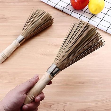 Brosse À Pot En Bambou, Fouet À Oeufs Propre Brosse À Pot En Bambou Outil De Nettoyage De Cuisine (Couleur Primaire) (1/4)