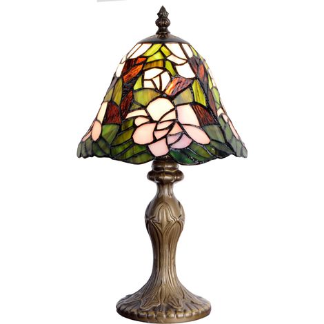 Petite lampe de table Tiffany multicolore diamètre 20 cm Compact Series II