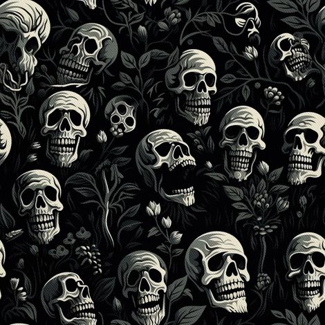 Tela Oxford decorativa para exteriores - Motivo de calavera I DX4179 (1/5)