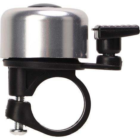 Fahrradklingel aus Metall, Sicherheitsklingel für den Lenker, Mini-Hupe und Alarm für Fahrräder, silberfarben (1/5)